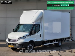 Iveco Daily 35C21 3.0L Automaat Laadklep Zijdeur Dubbellucht Bakwagen 2025-Model ACC LED CarPlay Lat om Lat D'Hollandia Euro6 Meubelbak Koffer Bakwagen 22m3 Airco