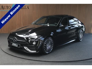 Mercedes-Benz C-Klasse 180 AMG Panodak Leer Camera  Nightpack Navi Burmester PTS Ambient LM velgen Afneemb. trekhaak