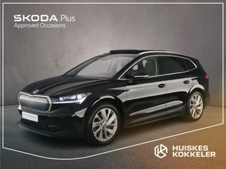 Skoda Enyaq iV 80 204pk Automaat Trekhaak, Warmtepomp, Panoramadak, Lederen bekleding, Adaptive cruise control, 360 camera, Achteruitrijcamera, Elektrische achterklep