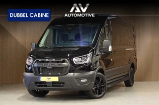 Ford Transit 350 2.0 TDCI L3H2 165PK AUT Limited DC | 7-Zitter | L+R Schuifdeur | 360 Camera | ACC | Navigatie | Bi-Xenon | Lane assist | BLIS | CarPlay | Stoelverwarming | Stuurwielverwarming | Dubbel Cabine | Facelift model MY2025