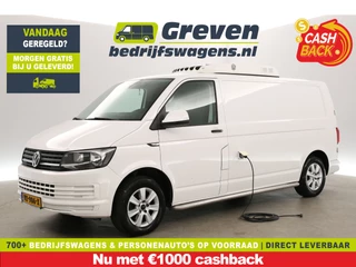 Volkswagen Transporter 2.0 TDI L2H1 | 140PK | MARGE | Koelwagen 0° | Nachtkoeling | Airco | Cruise | 3-Zits | Trekh. | Carplay