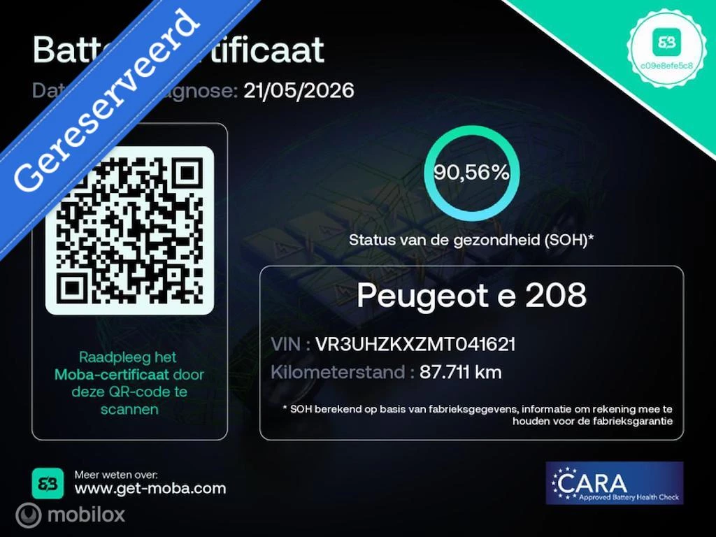 Hoofdafbeelding Peugeot e-208