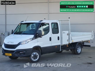 Iveco Daily 35C16 3.0L Open Laadbak Dubbel Cabine met Kist 3,5t trekhaak Dubbellucht Airco Cruise Pritsche Pickup Open Box Airco Dubbel cabine Trekhaak Cruise control