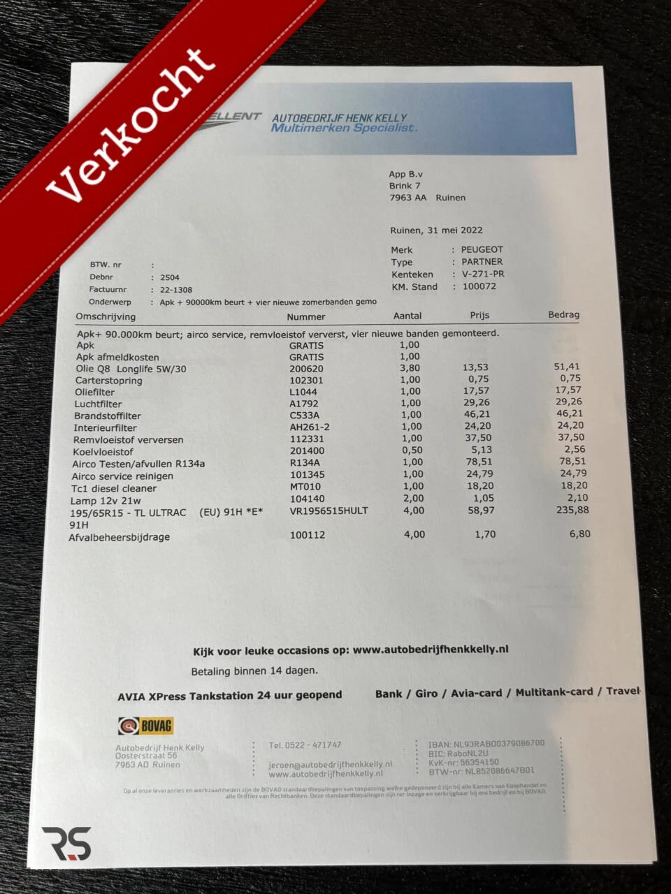 Hoofdafbeelding Peugeot Partner