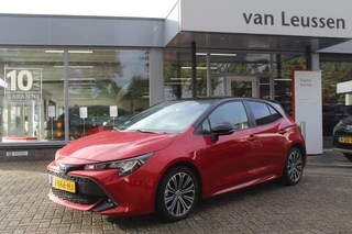 Toyota Corolla 1.8 HYBRID BI-TONE 5-DEURS STOELVERW. KEYLESS LED AD-CRUISE PRIVACY-GLASS 17"LM-VELGEN