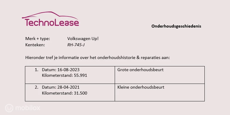 Hoofdafbeelding Volkswagen up!