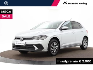 Hoofdafbeelding Volkswagen Polo Volkswagen Polo Life Edition 1.0 TSI 95 pk 5 versn. Hand Private lease vanaf 363,- ipv 419,-· Airconditioning automatisch, 2-zone (climatronic) ·  Velgen 'essex', 15 inch lichtmetaal · MEGA SALE Prijs is incl inruilbonus