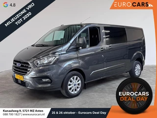 Ford Transit Custom 300 2.0 TDCI L2H1 Limited Dubbele Cabine Navigatie Airco 2 Schuifdeuren Trekhaak Parkeersensoren Carplay DAB