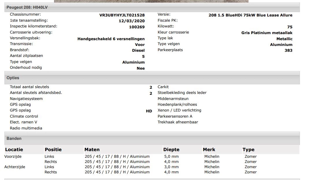 Hoofdafbeelding Peugeot 208