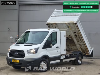 Ford Transit 130pk Kipper Dubbellucht Trekhaak Airco Cruise Kieper Tipper Benne 2m3 Airco Trekhaak Cruise control