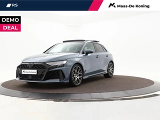 Hoofdafbeelding Audi RS3 Audi RS3 Sportback 2.5 TFSI quattro 400 PK · Topsnelheid 280 km/h · RS Sportuitlaat · SONOS Premium 3D · Glazen panoramadak