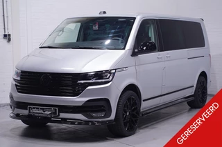 Volkswagen Transporter 2.0 TDI 204 pk Dubbel Cabine Silver&Black Edition 2x Elek. Schuifdeur, Navi, Adapt. Cruise, Duo Leder Antraciet, LED, 20" LMV, 5-Zits