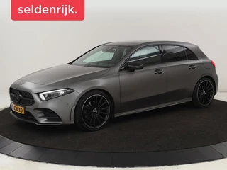 Mercedes-Benz A-klasse 180 Business Solution AMG | Panoramadak |  Stoelverwarming | Leder/Alcantara | Camera | Navigatie | Widescreen | Designo Mountaingrijs Magno