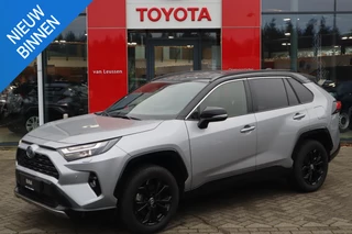 Toyota RAV4 2.5 HYBRID AWD STYLE APPLE/ANDROID LEDER STOEL/STUUR/VOORRUITVERWARM. ELEK. ACHTERKLEP. 1650KG-TREK. CAMERA P-SENSOREN KEYLESS