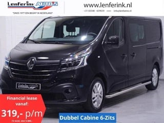 Renault Trafic 2.0 dCi 170 pk Dubbel Cabine Automaat Navi 2x Schuifdeur, Camera, Airco ECC, Trekhaak, 6-Zits