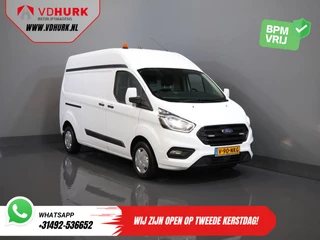 Ford Transit Custom 2.0 TDCI 130 pk L2H2 Trend MHEV BPM VRIJ! Sortimo/ Inrichting/ Standkachel/ Stoelverw./ Omvormer/ Carplay/ Camera/ Cruise/ Trekhaak/ Airco