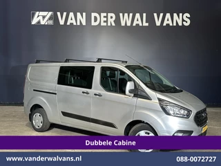 Ford Transit Custom 2.0 TDCI 131pk L2H1 Dubbele Cabine Euro6 Airco | 6-Zits | LED | Cruisecontrol | Verwarmde voorruit Parkeersensoren, Dakdragers, 2800kg trekvermogen