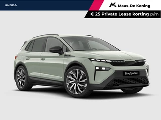 Škoda Elroq Sportline Elektromotor 210 kW / 286 PK SUV Elektri sch | Timiano Green | Trekhaak | Light band | 3000,- inruilbonus