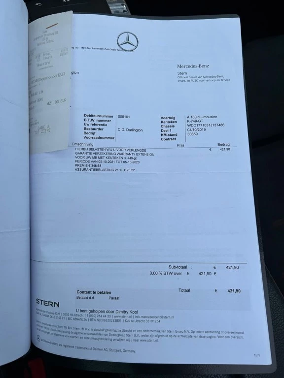 Hoofdafbeelding Mercedes-Benz A-Klasse