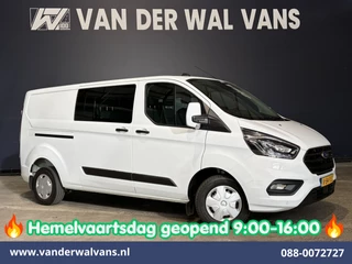 Ford Transit Custom 2.0 TDCI 131pk L2H1 Dubbele Cabine Euro6 Airco | 6-Zits | Camera | Apple Carplay | Xenon | Cruisecontrol 2540kg Trekhaak, Android Auto, Verwarmde voorruit, Parkeersensoren