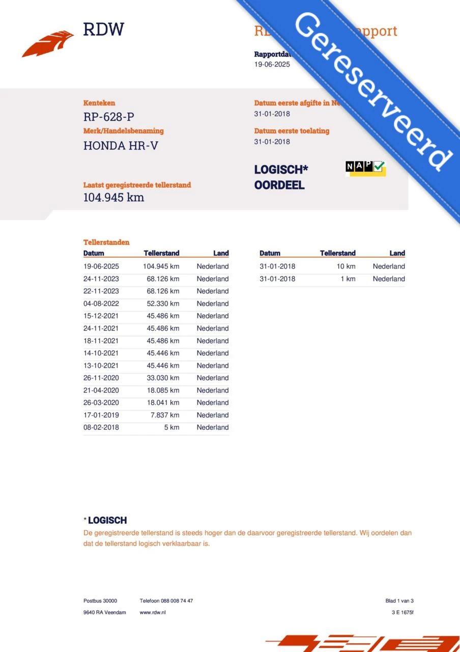 Hoofdafbeelding Honda HR-V