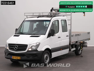 Mercedes Sprinter 310 CDI Dubbel Cabine Automaat Kraanwagen HIAB Trekhaak Open laadbak Airco Kraan Kran Kranwagen Crane DC Doka Pritsche Airco Trekhaak