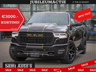 Dodge Ram 1500 DE MEEST LUXUEUZE PICK UP LIMITED NIGHT HIGH OUTPUT H.O 540PK 706 Nm 2025 | XB9 | MASSAGE | BOM VOL | CREW CAB | DUBBELE CABINE | GRIJSKENTEKEN | VOORRAAD NR 2353 - 5412