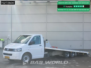 Volkswagen Transporter 140PK Autotransporter Algema 1500KG Nutzlast Cartransporter Oprijwagen Airco