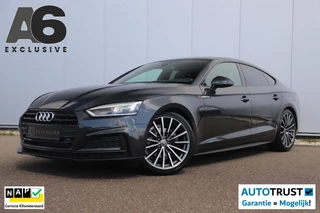 Audi A5 Sportback 35 TFSI Sport S-line black edition Trekhaak Virtual Cockpit LED Matrix Navigatie Half Leder Stoelverwarming Sfeerverlichting 19 inch LMV NAP Dealer Onderhouden!