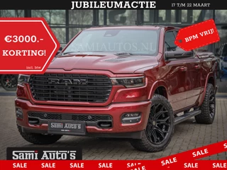 Dodge Ram 2025 LARAMIE SPORT HURRICANE 420PK 636 Nm | PRIJS MET LPG EN COVER EN GARANTIE | DUBBELE CABINE | PICK UP | 5 PERSOONS | DC | GRIJSKENTEKEN | Velvet Red Pearl VOORAAD 2218 - 3854