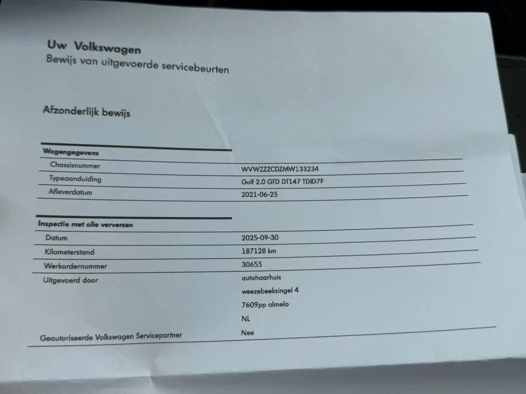Hoofdafbeelding Volkswagen Golf