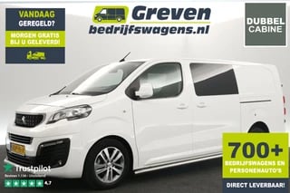 Peugeot Expert 2.0 BlueHDI L3H1 180PK Automaat | Dubbele Cabine 2xSchuifdeur Airco Camera Carplay Cruise Navigatie PDC 5 Pers LED 17''LMV