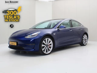 Tesla Model 3 Performance AWD 486pk 75 kWh 89.9% SoH [ WIT LEDER+AUTOPILOT+530KM WLTP+PREMIUM AUDIO ]