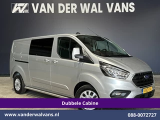 Ford Transit Custom 2.0 TDCI 130pk L2H1 Dubbele Cabine Euro6 Airco | 6-Zits | Navigatie | Apple Carplay | 2530kg Trekhaak | LED | Cruisecontrol Stoelverwarming, Verwarmde voorruit, LM velgen, Sidebars, Parkeersensoren