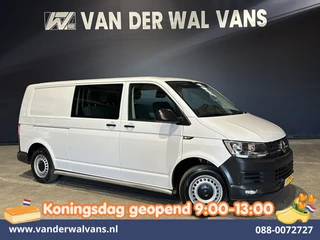 Volkswagen Transporter 2.0 TDI 150pk L2H1 Dubbele Cabine Airco | 5-Zits | Navigatie | Apple Carplay | Cruisecontrol Android Auto, 2500kg Trekhaak, Parkeersensoren, Achterklep