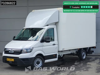 MAN TGE 3.140 Automaat Bakwagen Laadklep Airco Cruise Camera Euro6 Meubelbak Koffer 20m3 Airco Cruise control