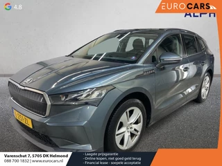 Hoofdafbeelding Škoda Enyaq iV Skoda Enyaq iV 60 Airco ECC Navi Wireless Carplay Sportpack Adaptive Cruise Control Trekhaak PDC Full LED 19" Velgen Ambient light