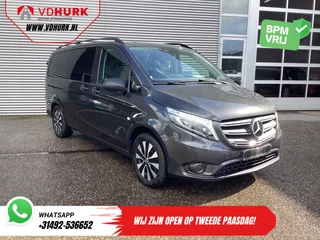 Mercedes-Benz eVito Tourer L2 90 kWh 370 km WLTP LED/ Snellader/ 2x Schuifdeur/ 8 pers./ Leder/ Adapt.Cruise/ Standkachel/ Stoelverw./ Carplay/ Navi/ Climate/ Camera/ PDC/ LMV