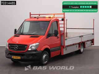 Mercedes Sprinter 3.0L V6 Automaat 3,5t Trekhaak 190PK Dubbellucht Open Laadbak Navi Airco Cruise Camera Euro6 Pritsche Pickup Open Box Airco Trekhaak Cruise control