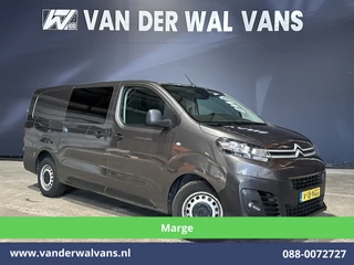 Citroën Jumpy 2.0 BlueHDI **MARGE, GEEN BTW** 123pk L3H1 Dubbele cabine Euro6 Airco | 6-Zits | 2x Zijdeur | Navigatie 2500kg trekhaak, Apple Carplay, Android Auto, Cruisecontrol, Parkeersensoren