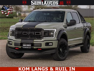 Ford F-150 5.0 V8 4X4 | MAT OLIVE GREEN | BIJTELLING VRIJ | ZEER DIK | CAMERA | 3500KG | PANORAMA | LEDER | GO RHINO ROLLBAR | CRUISE CONTROL | PRINS LPG | BAKFLIP COVER | Deze pick-up is leverbaar met zowel een groot rijbewijs (C) als een klein rijbewijs (B). Laat ons weten wat jouw voorkeur is.