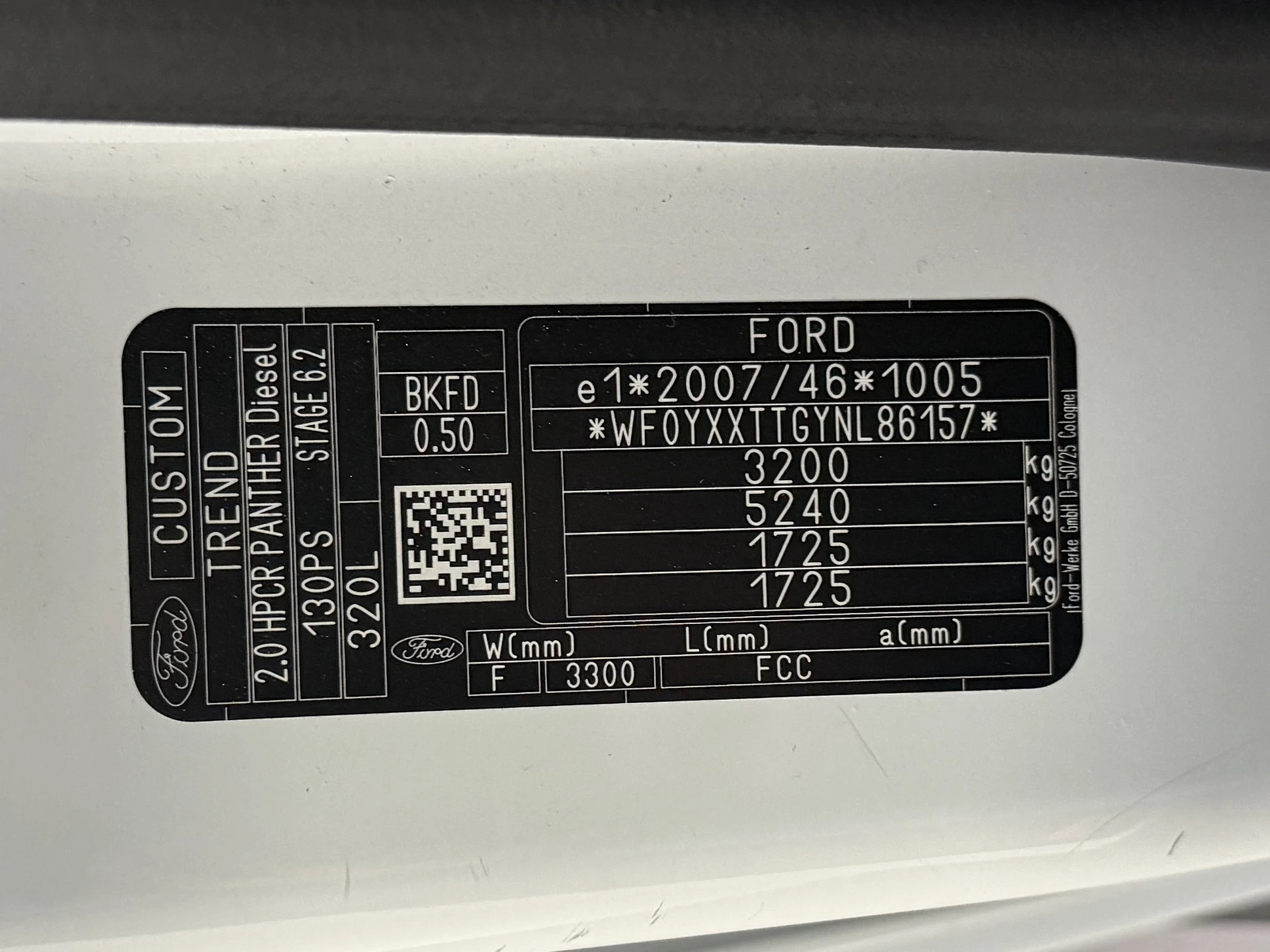 Hoofdafbeelding Ford Transit Custom