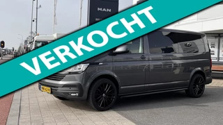 Volkswagen Transporter T6.1 L2H1 28 Highline Dubbele cabine 20" LMV, 6 zits, trekhaak sidebars zwart
