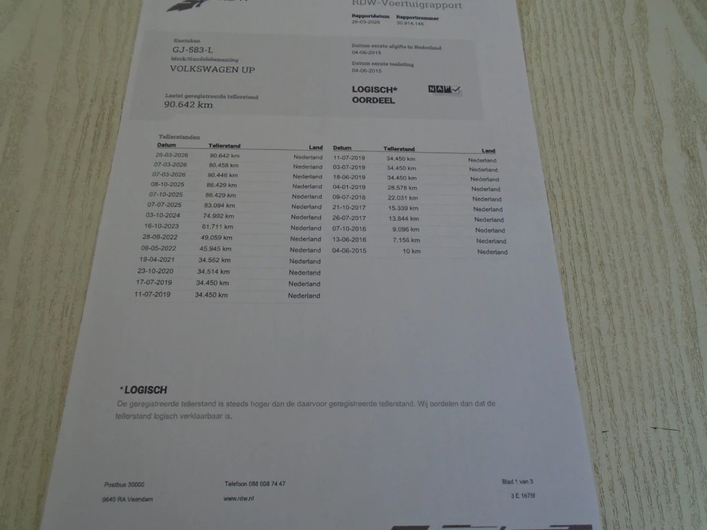 Hoofdafbeelding Volkswagen up!