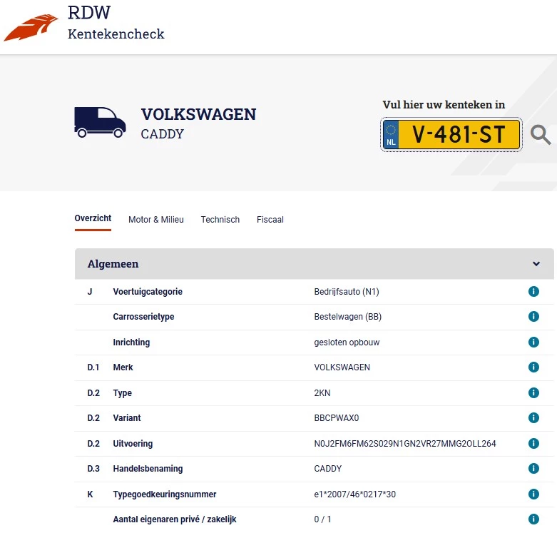 Hoofdafbeelding Volkswagen Caddy