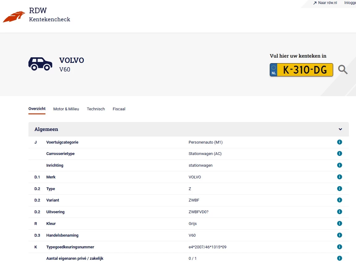 Hoofdafbeelding Volvo V60