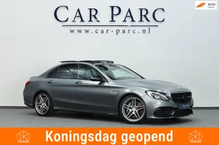 Mercedes-Benz C-klasse AMG 63 MATT/CARBON/KUIPSTOELEN/SFEER/PANO/HALF LEDER+ALCANTARA+S.VERWARMING/19" LMV/CAM/ACC/12 MDN GARANTIE