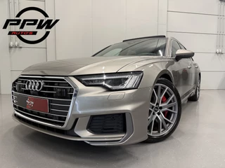 Audi A6 Avant 55 TFSI e quattro Competition PANO/SOH 99%/HEAD-UP/MEMORY/360CAMERA/CARPLAY/SFEER/KEYLESS/ACC/MATRIX/20"AUDISPORT/S-LINE SPORTPAKKET/KARATBEIGE METALLIC/VOLLEDIG AUDI DEALER HISTORIE