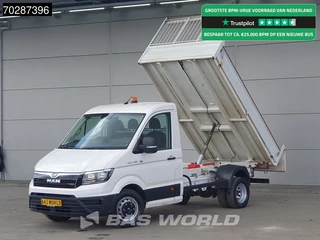 MAN TGE 3.180 Kipper Dubbellucht 3,5t Trekhaak Airco Cruise Euro6 Tipper Benne Kieper 2m3 Airco Trekhaak Cruise control