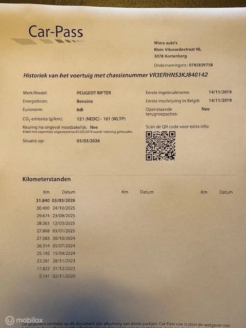 Hoofdafbeelding Peugeot Rifter